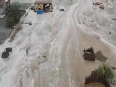 تصاویر هوایی از سیلاب قلعه‌گنج