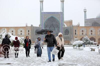  عکس/ بارش برف در اصفهان