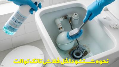  نحوه شستشو و ضد عفونی کردن داخل فلاش تانک توالت همراه با نکات
