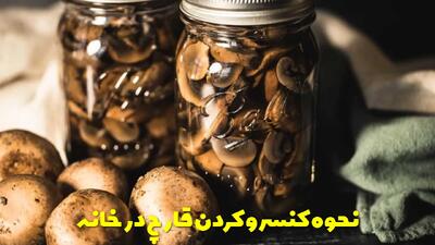  نحوه کنسرو کردن قارچ در خانه + مدت زمان نگهداری قارچ کنسرو شده