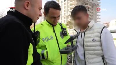  پایان زرنگی راننده متخلف با پهپاد پلیس (فیلم)
