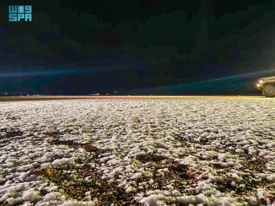 برف در عربستان سعودی (+فیلم) / اولین برف در ریاض بعد از دهه ها