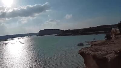 بزرگترین سد خاکی جزیره قشم سرریز شد