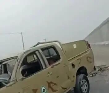 ببینید| تصاویری از سانحه رانندگی در هنگ مرزی که منجر به شهادت ۲ مامور مرزبانی شد