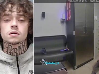 وقتی اسلحه سارق حین شلیک به پلیس گیر کرد