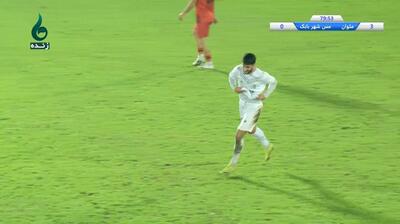 گل سوم ملوان به مس شهر بابک (دبل رمضانی)