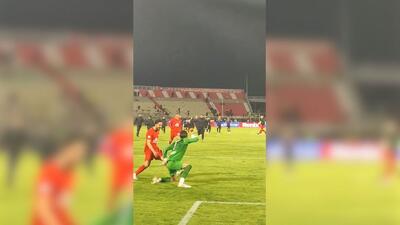 پنالتی پیروزی بخش تراکتور مقابل پرسپولیس با مهار بیرانوند از زاویه پشت دروازه