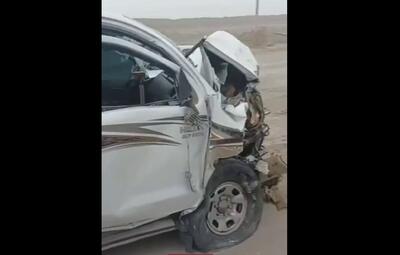  اولین تصاویر از تصادف خودرو مرزبانی با تویوتا هایلوکس + ویدئو | دو سرباز مرزبانی جان باختند