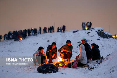  تفریح مردم در ارتفاعات برفی - مشهد