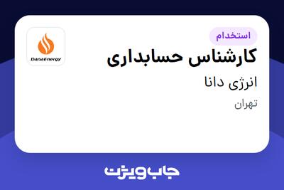  استخدام کارشناس حسابداری در انرژی دانا
