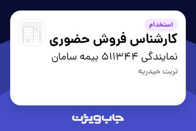  استخدام کارشناس فروش حضوری در نمایندگی 511344 بیمه سامان