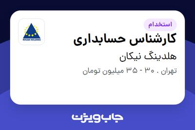  استخدام کارشناس حسابداری در هلدینگ نیکان