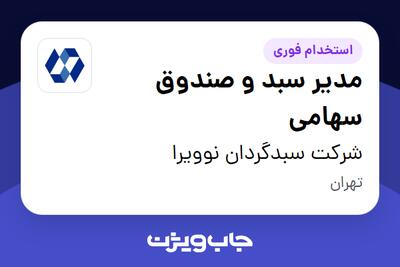  استخدام مدیر سبد و صندوق سهامی در شرکت سبدگردان نوویرا