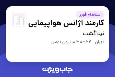  استخدام کارمند آژانس هواپیمایی در نیلاگشت