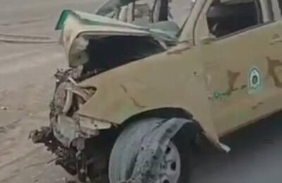  فیلم/ شهادت ۲ مرزبان در سانحه رانندگی حین مأموریت