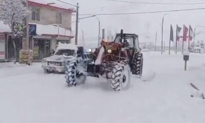 فیلم/ بارش شدید برف در کدکن تربت حیدریه