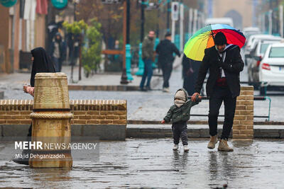 فعالیت سامانه بارشی در ۷ استان؛ کاهش تدریجی بارش‌ها از دوشنبه