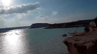 بزرگترین سد خاکی جزیره قشم سرریز شد