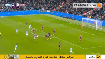 گل تیجانی ریندرس به وست هم (منچسترسیتی 2-0 وست هم) - پارس فوتبال