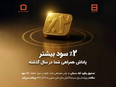  واریز سود مازاد به حساب سرمایه‌گذاران «صندوق ره‌آورد آباد مسکن»