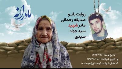  ویدئو| مادرانه| روایتی از دلتنگی مادران شهدا| شهید سید جواد سیدی