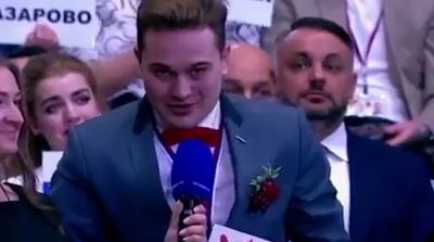 مراسم خواستگاری در نشست خبری ولادیمیر پوتین