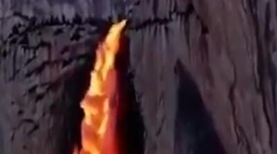 پدیده خیره‌کننده «آبشار آتشین» یوسمیتی را ببینید