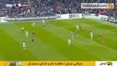 گل ارلینگ هالند به وست هم (منچسترسیتی 1-0 وست هم)