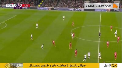 گل الکساندر ایساک به تاتنهام (تاتنهام 0-1 لیورپول)