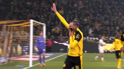 گل دوم دورتموند به مونشن گلادباخ توسط بایر