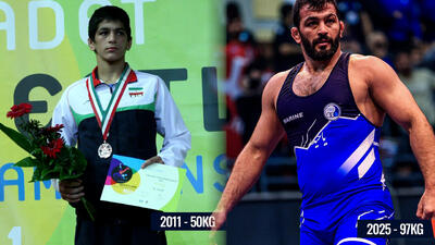 حسن یزدانی ۵۰ کیلویی ۲۰۱۱ تا ۹۷ کیلویی ۲۰۲۵