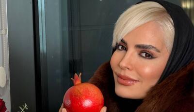  عکس جذاب مرضیه سریال آوای باران با تم یلدا
