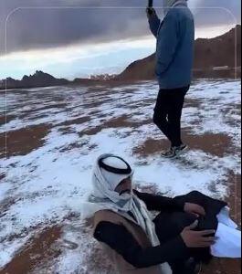  برف‌بازی سعودی‌ها خبرساز شد