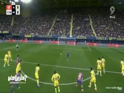 از روی نقطه پنالتی؛ گل اول بارسلونا توسط رافینیا
