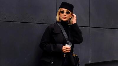 استایل تمام‌مشکی مینا مختاری در یک استریت‌استایل شیک شهری (عکس)