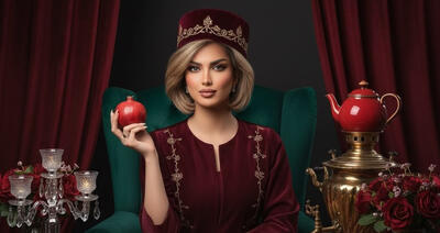  چیدمان شیک، اصیل و جذاب صبا تاجیک برای میز شب یلدا - چیدانه