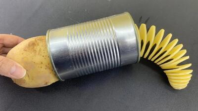  آموزش ساخت برش دهنده سیب زمینی مارپیچی در خانه !