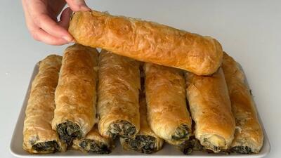  هر وقت اسفناج می خرم، همیشه این دستور غذا را درست می کنم / فقط با آرد، آب داغ، روغن و اسفناج!