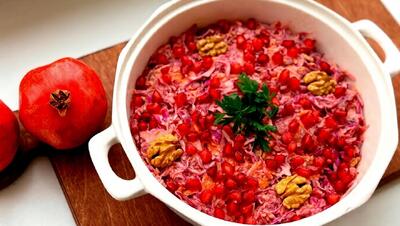  طرز تهیه سالاد انار / یه سالاد شیک و خیلی خوشمزه /سالاد شب یلدا
