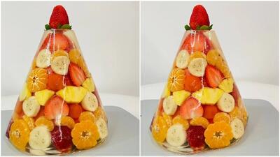  طرز تهیه دسر شب یلدا با ژله و میوه تازه / آسان، خوشمزه و بدون نیاز به پخت