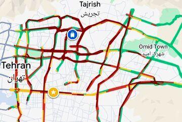  تم شب یلدایی ترافیک تهران خبرساز شد + عکس