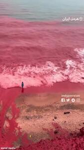 ساحل ایران به صحنه‌ای آخرالزمانی تبدیل شد/ واکنش حیرت‌انگیز رسانه‌ها و کاربران جهانی به باران خونین + فیلم