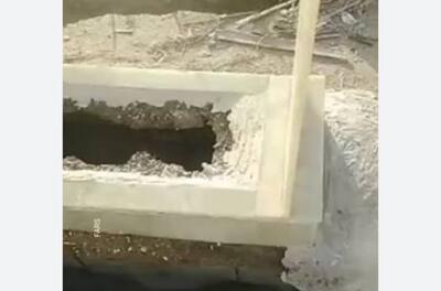 ببینید/ تخریب قبرستان لافت قشم پس از بارندگی‌های اخیر