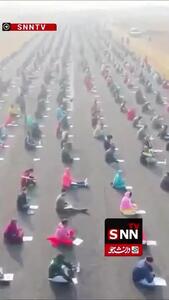 ببینید| استفاده از باند فرودگاه به‌عنوان سالن امتحان در اودیسا هند