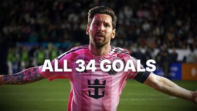 همه 34 گل لیونل مسی در سال 2025 برای اینتر میامی