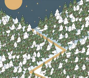  در این تست بینایی جن کریسمسی پنهان شده در جنگل کاج را پیدا کنید، محدودیت زمانی شما فقط 6 ثانیه است!