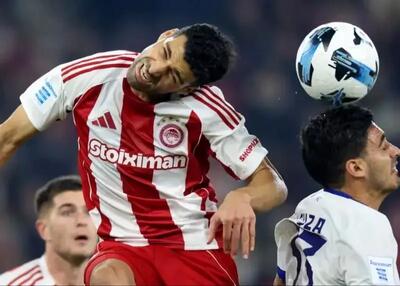 توقف المپیاکوس در شب درخشش مهاجم ایرانی