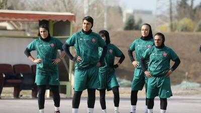 برگزاری تمرین تیم فوتبال بانوان پرسپولیس زیر نظر مریم آزمون