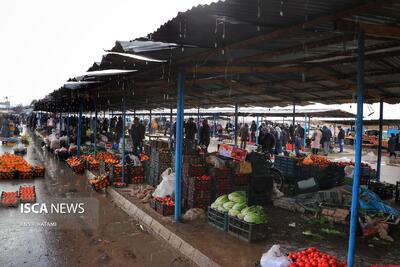  تنور داغ بازار یلدا در روز برفی بجنورد