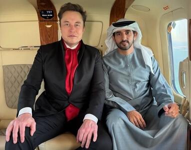  سفر ایلان ماسک به دبی و دیدار با ولیعهد + عکس ها